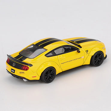 MiniGT LB-WORKS Ford Mustang Triple Yellow 1:64 Diecast Car 1077