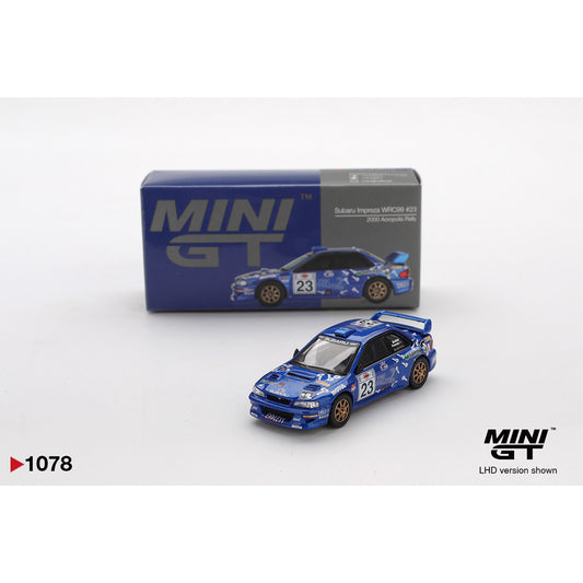 MiniGT Subaru Impreza WRC99 #23 2000 Acropolis Rally 1:64 Diecast Car 1078
