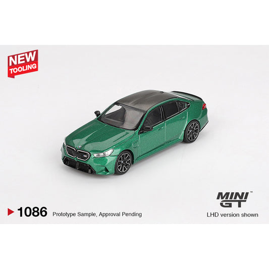 MiniGT BMW M5 Isle of Man Green Metallic 1:64 Diecast Car 1086