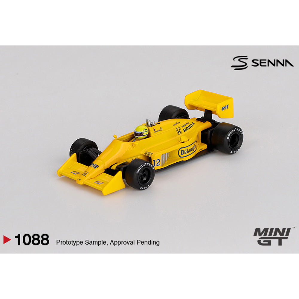 MiniGT Ayrton Senna No.12 Lotus 99T 1987 Monaco GP 1:64 Diecast Car (Blister)