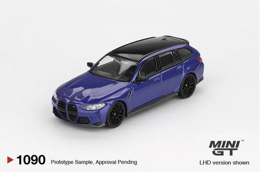 MiniGT BMW M3 Competition Touring Portimao Blue Metallic 1:64 Diecast Car 1090