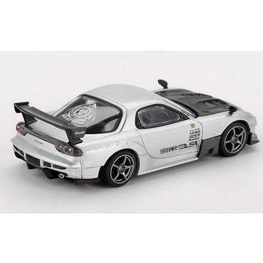 MiniGT Mazda RX-7 RE-Amemiya Silver Metallic 1:64 Diecast Car 1106
