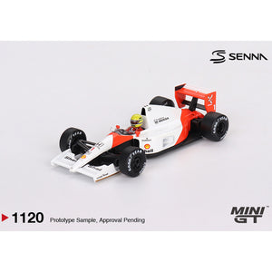 MiniGT Ayrton Senna No.1 McLaren MP4/6 1991 Japan GP 1:64 Diecast Car (Blister)