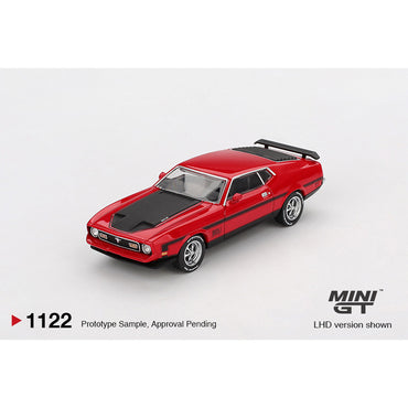 MiniGT Ford Mustang Mach1 1971 Race Red 1:64 Diecast 1122