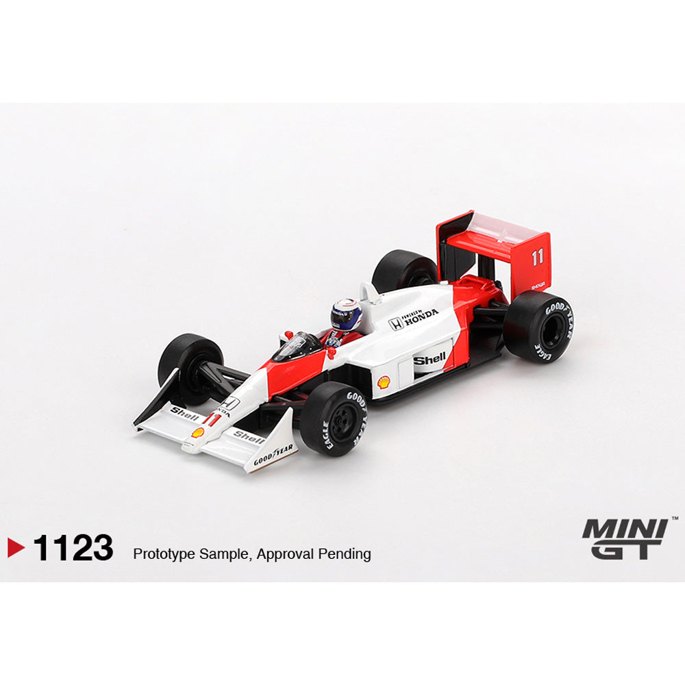 MiniGT Alain Prost No.11 McLaren MP4/4 1988 Japan GP 1:64 Diecast Car 1123