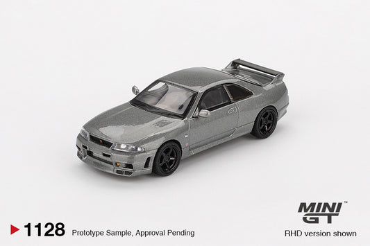 MiniGT Nissan Skyline GT-R Dark Metal Grey (Nismo BCNR33 CRS V 1:64 Car 1128-R