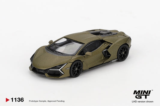 MiniGT Lamborghini Revuelto Verde Gea Matte (RHD) 1:64 Diecast Car 1136-R