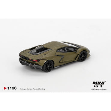MiniGT Lamborghini Revuelto Verde Gea Matte (RHD) 1:64 Diecast Car 1136-R