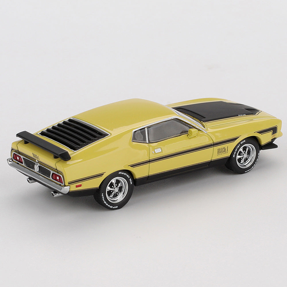 MiniGT Ford Mustang Mach1 Grabber Yellow 1:64 Diecast Car 1139