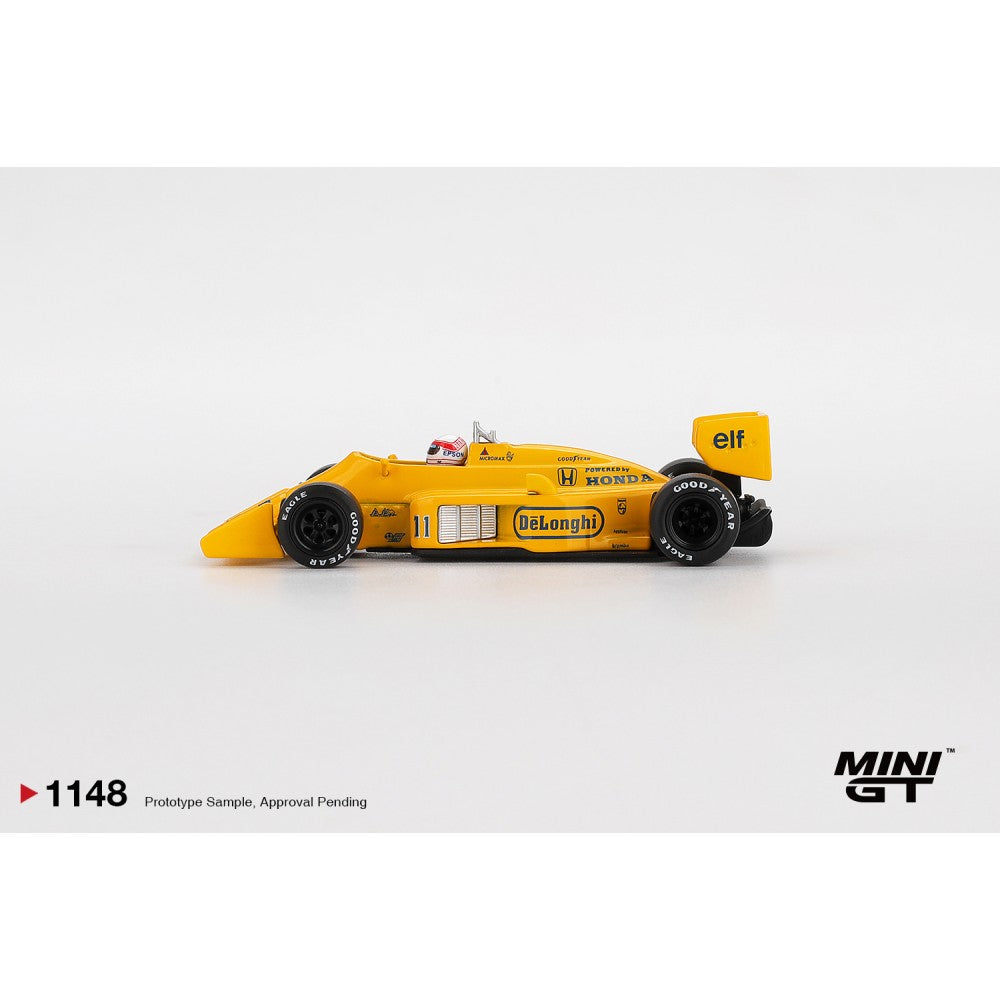 MiniGT Lotus 99T No.11 Satoru Nakajima 1987 Monaco Grand Prix 1:64 Car 1148-L