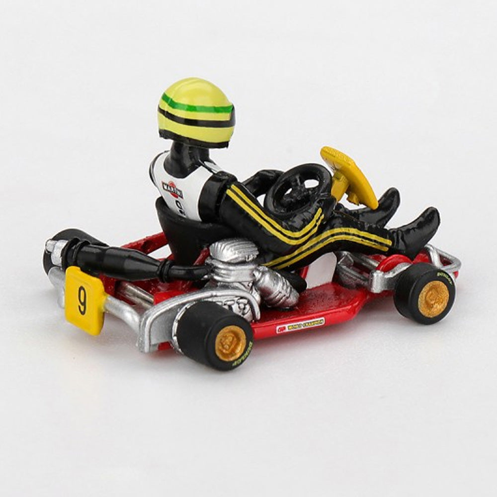 MiniGT Ayrton Senna Kart Formula K No.9 1981 Karting W.C. 1:64 Diecast Kart