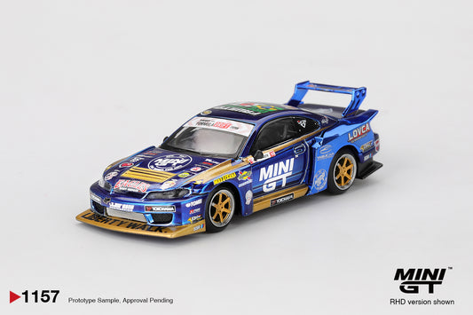 MiniGT Nissan LB-Super Silhouette S15 Silvia No.555 Team Mini 1:64 Car 1157-R