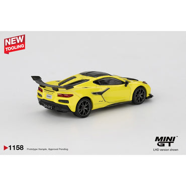 MiniGT Chevrolet Corvette ZR1 Accelerate Yellow (LHD) 1:64 Car 1158-L