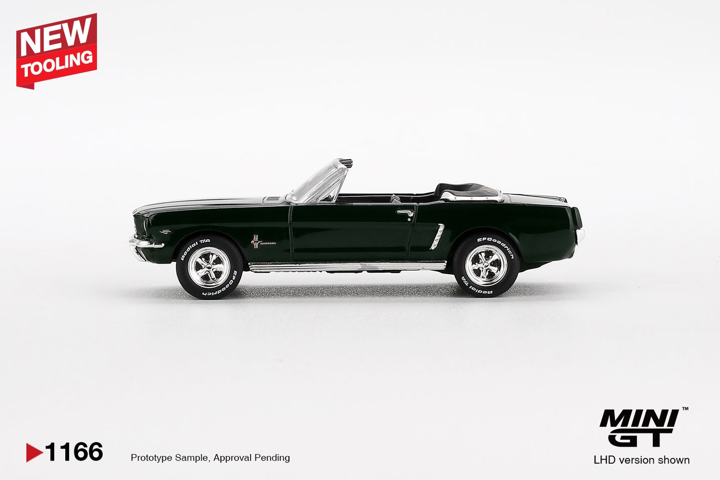 MiniGT Ford Mustang Convertible 1964 Highland Green(LHD) 1:64 Diecast Car 1166-L