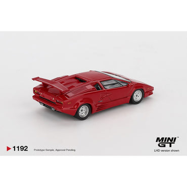 MiniGT Lamborghini Countach 25th Anniversary Red (LHD) 1:64 Diecast Car 1192-L