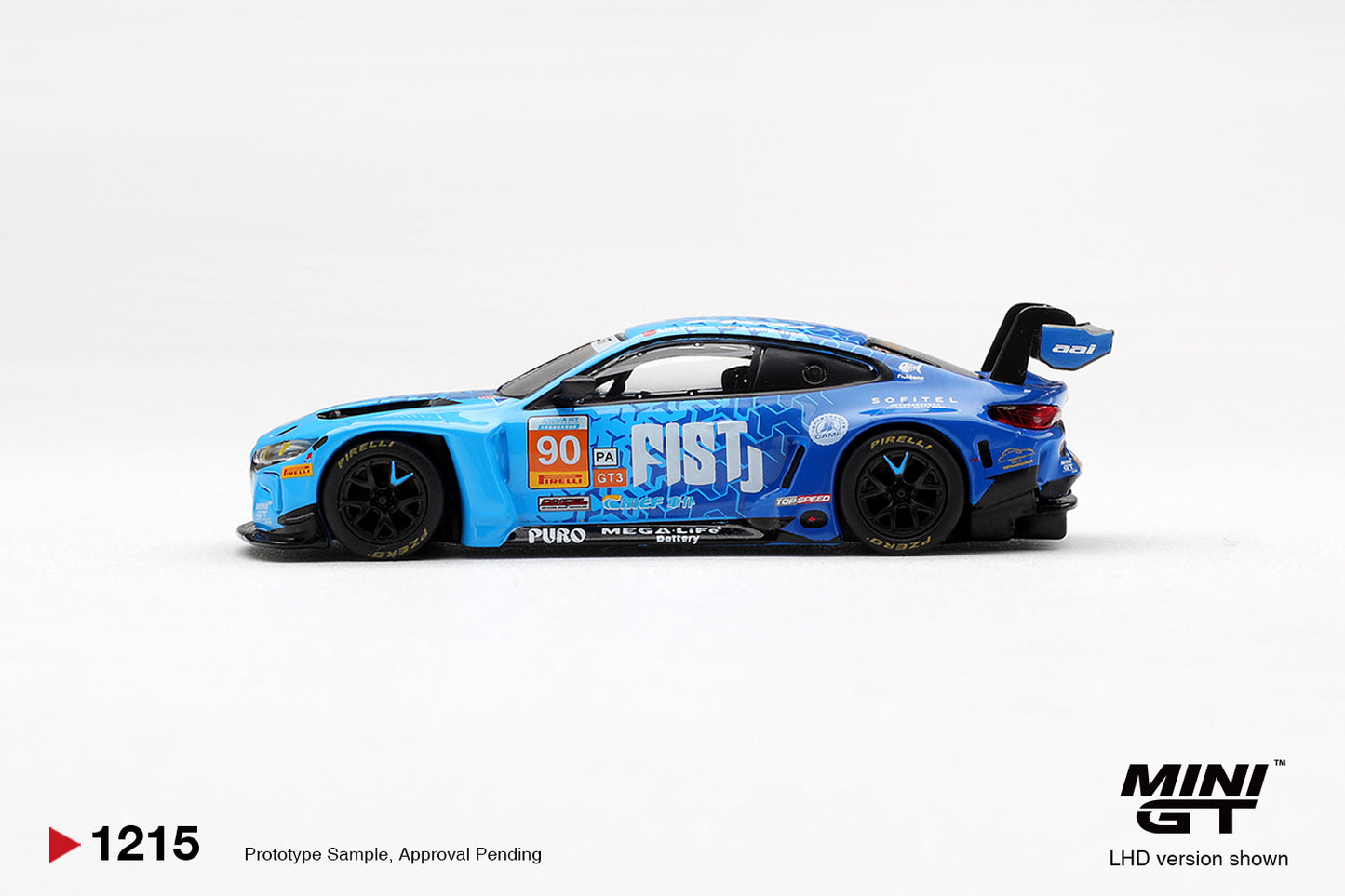 MiniGT BMW M4 GT3 Evo No.90 Fist Team AAI 2025 China GT (LHD) 1:64 Car 1215-CH