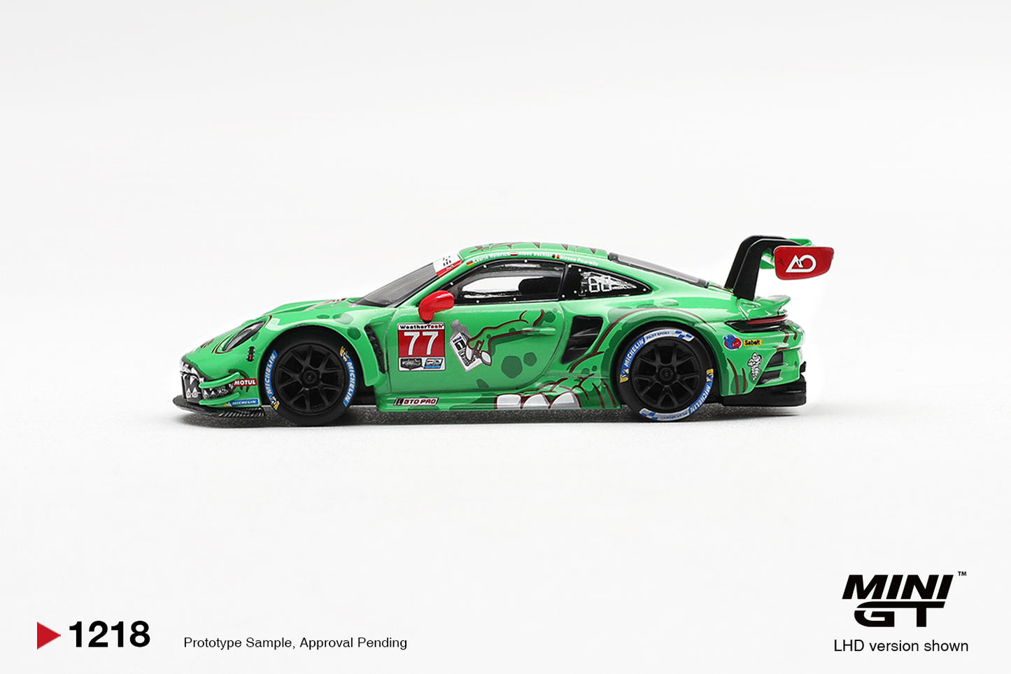 MiniGT Porsche 911 GTS R (992) No.77 AO Racing 2025 IMSA 1:64 Car 1218-L