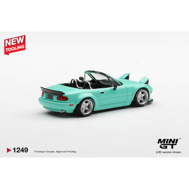 MiniGT Mazda MX-5 (NA) Pandem Mint Green 1:64 Diecast Car 1249-R