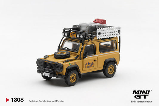 MiniGT Land Rover Defender 90 1985 Camel Borneo BR 1:64 Diecast Car 1308-L