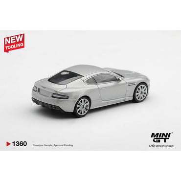 MiniGT Aston Martin DBS 2008 Lightning Silver 1:64 Diecast Car 1360