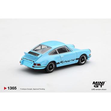 MiniGT Porsche 911 Carrera RS 2.7 Gulf Blue w/Black Livery 1:64 Diecast Car 1365