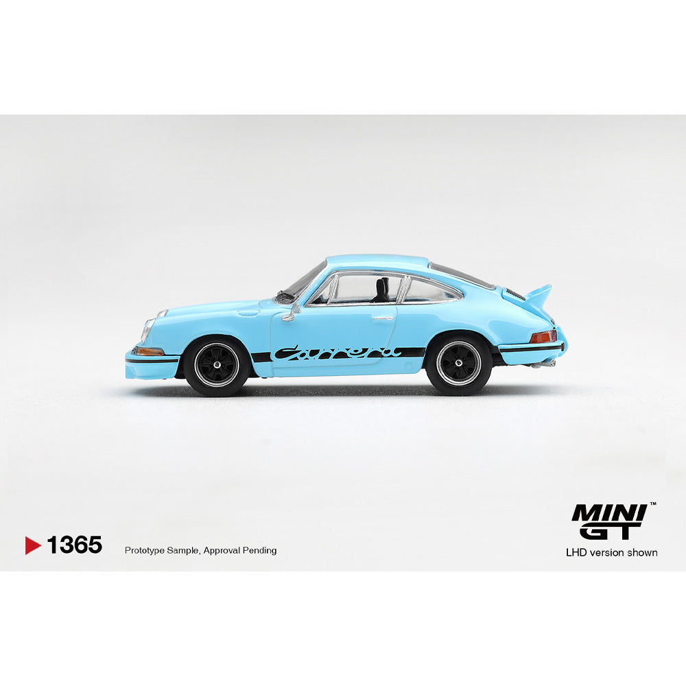 MiniGT Porsche 911 Carrera RS 2.7 Gulf Blue w/Black Livery 1:64 Diecast Car 1365