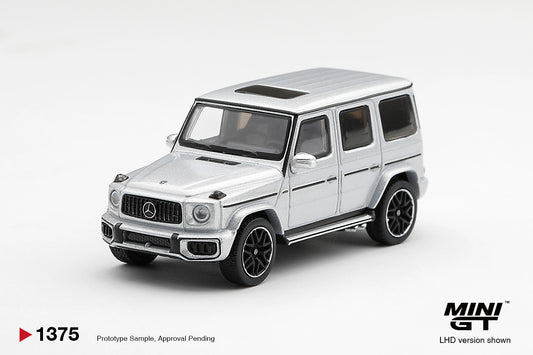 MiniGT Mercedes-AMG G 63 Silver Metallic RHD 1:64 Diecast Model MGT01375-R
