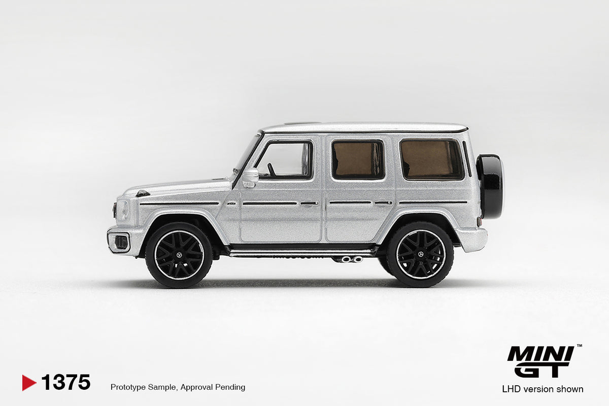 MiniGT Mercedes-AMG G 63 Silver Metallic RHD 1:64 Diecast Model MGT01375-R