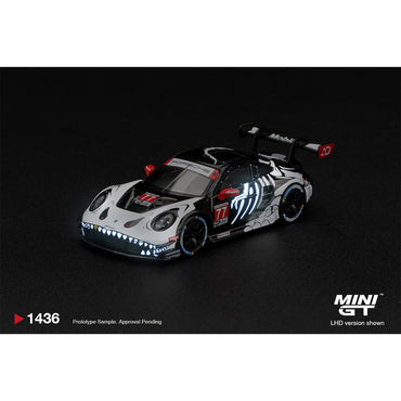 MiniGT Porsche 911 GT3 R (992) #77 AO Racing "Skeleton Rexy" 2026 Petit Le Mans