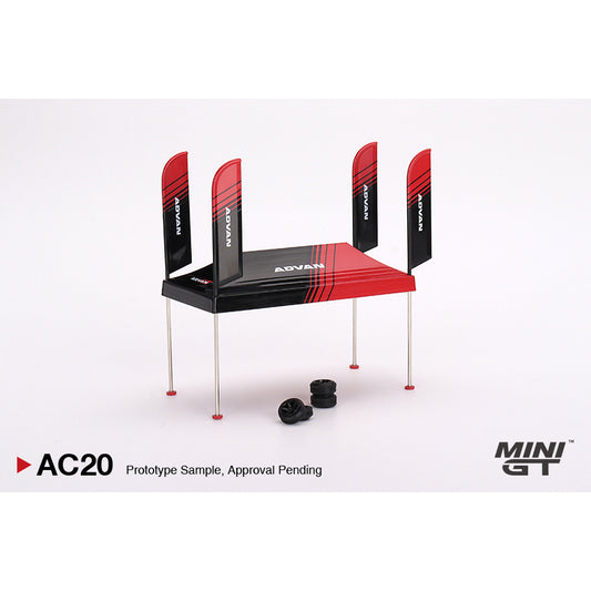 MiniGT ADVAN Paddock Service Tent Set 1:64 Model Diorama AC20