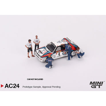 MiniGT Martini Racing WRC Figures 1:64 Diorama Display MGTAC24