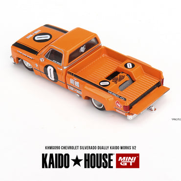 MiniGT Chevrolet Silverado Dually KAIDO Works V2 1:64 Diecast Model KHMG090