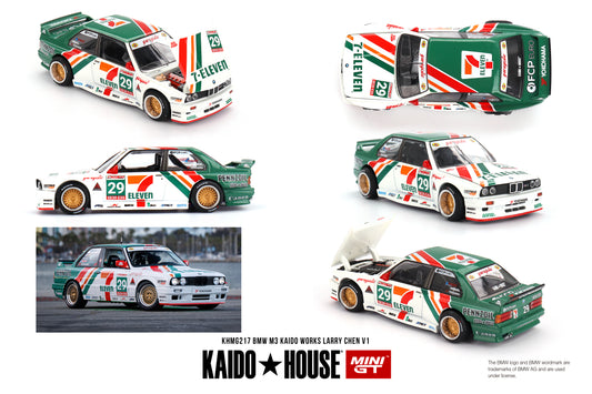 MiniGT BMW M3 Kaido Works Larry Chen V1 USA Exclusive 1:64 Car KHMG217