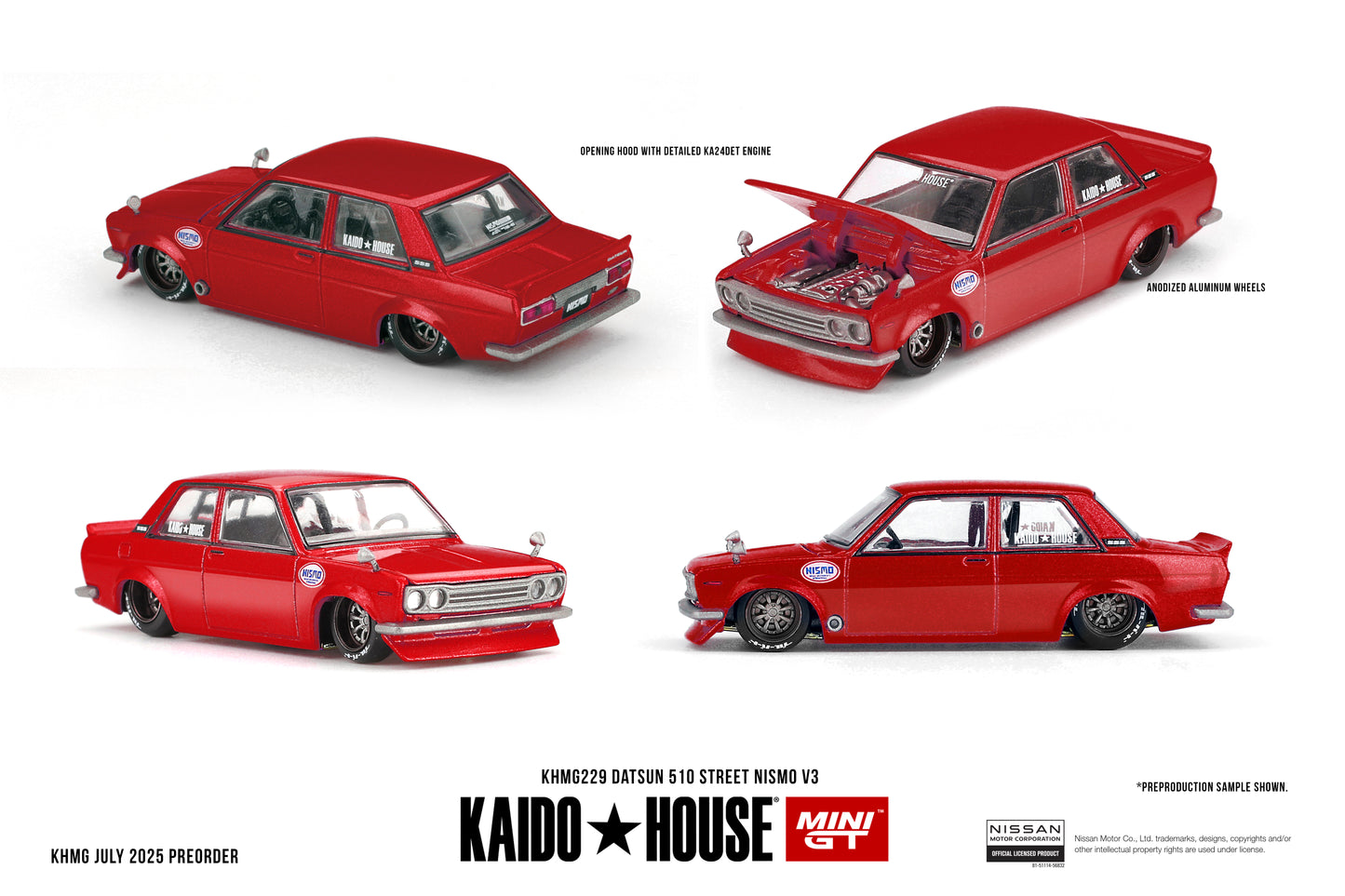 MiniGT Datsun 510 Street Nismo V3 1:64 Diecast Car KHMG229