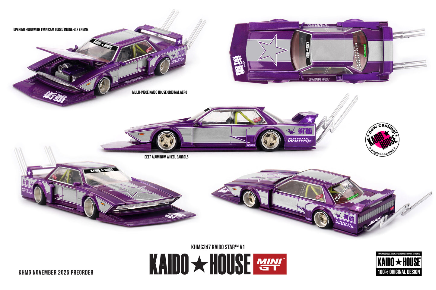 MiniGT Kaido Star V1 (New Casting) 1:64 Diecast Car KHMG247