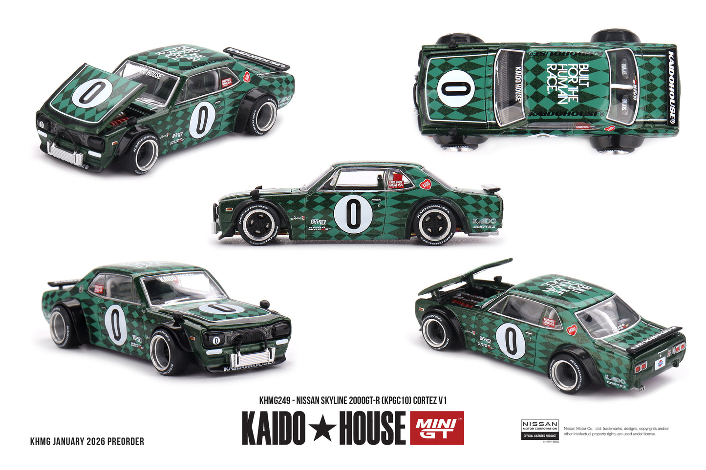 MiniGT Nissan Skyline 2000GT-R (KPGC10) Cortez V1 1:64 Diecast Car KHMG249