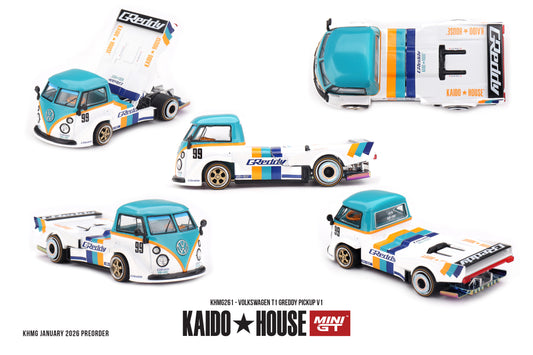 MiniGT Volkswagen T1 Greddy Pickup V1 1:64 Diecast Car KHMG261