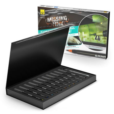 Ammo by MIG 0401 Missing Link Aircraft Set Watercolor Brush Tip Marker Set 12pcs