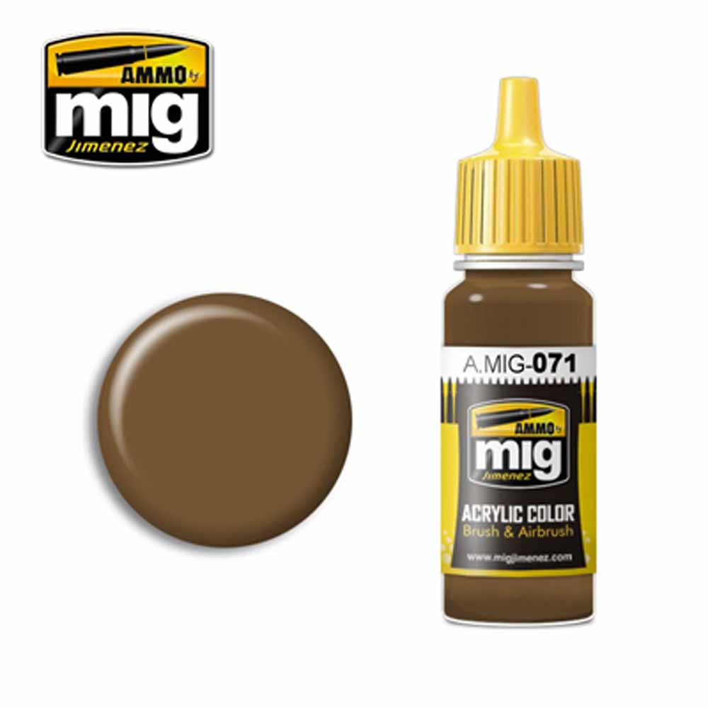 Ammo by MIG Khaki Acrylic waterbased colour 17ml A.MIG-071