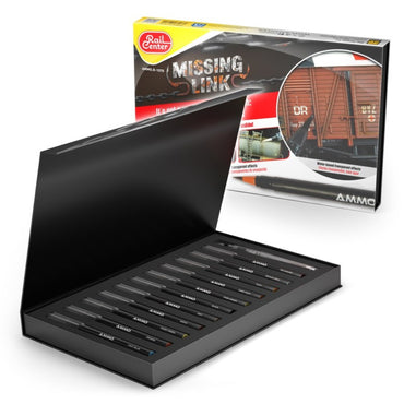 Ammo by MIG 1070 Missing Link Trains Set Watercolor Brush Tip Marker Set 12pcs