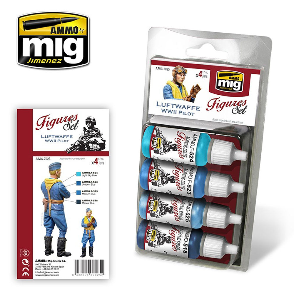 Ammo by Mig Luftwaffe WWII Pilot Set For Model Kits Mig 7025