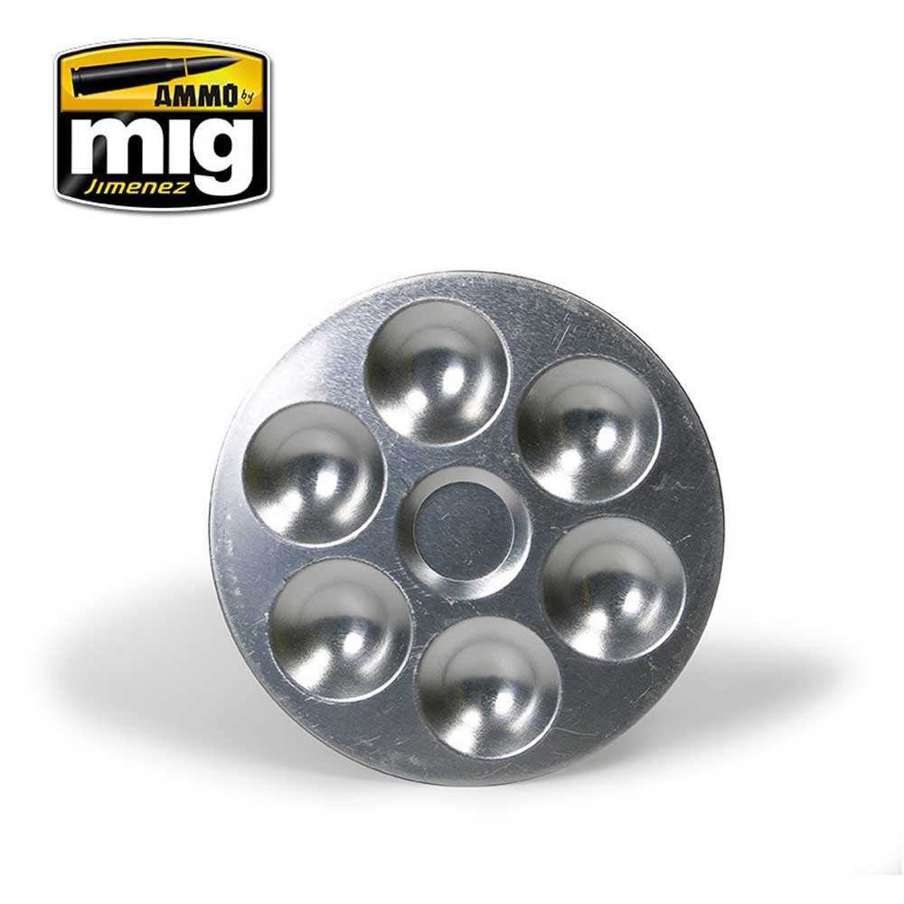 Ammo by Mig Aluminium Pallet 6 Wells For Model Kits Mig 8008