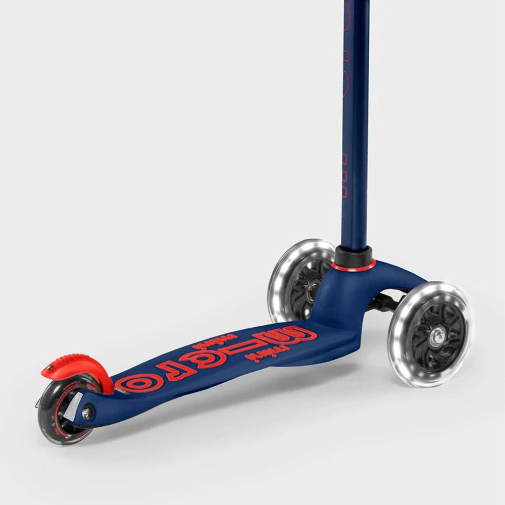Navy Mini Micro Deluxe Scooter with LED Light-Up Wheels Age 2-5 MMD118