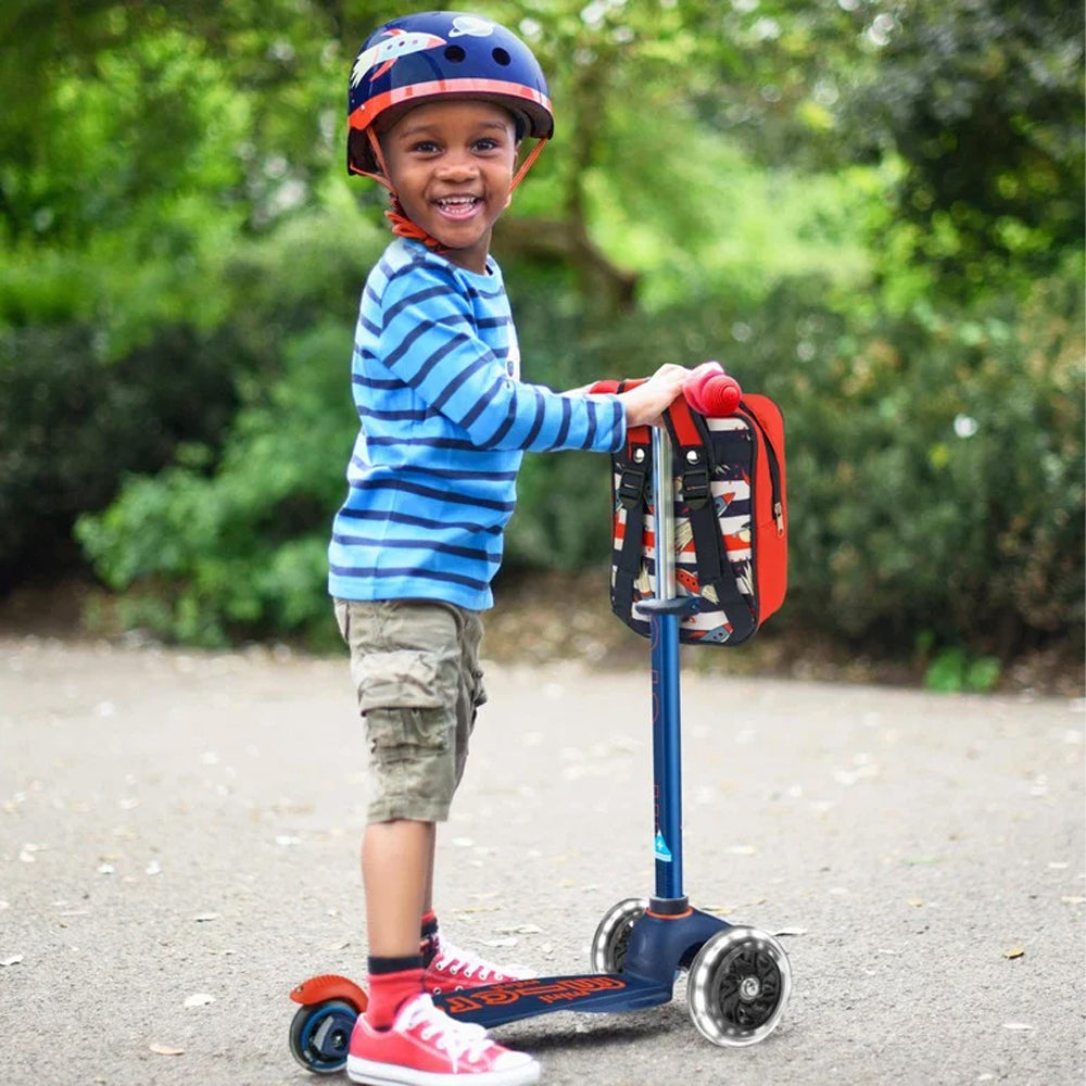 Navy Mini Micro Deluxe Scooter with LED Light-Up Wheels Age 2-5 MMD118