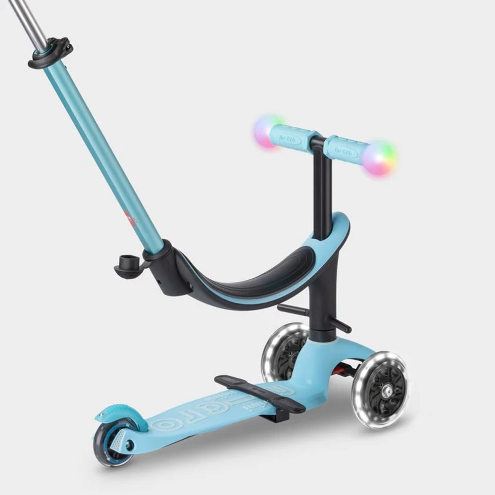 Blue Mini Micro 2 Grow 4-in-1 Scooter with LED Light-Up Wheels Age 1-6 MMD358