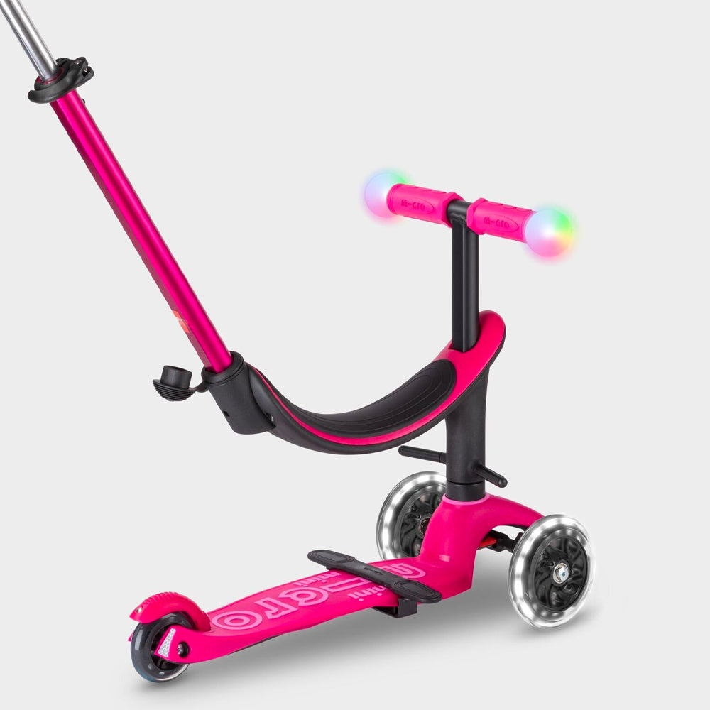 Pink Mini Micro 2 Grow 4-in-1 Scooter with LED Light-Up Wheels Age 1-6 MMD359