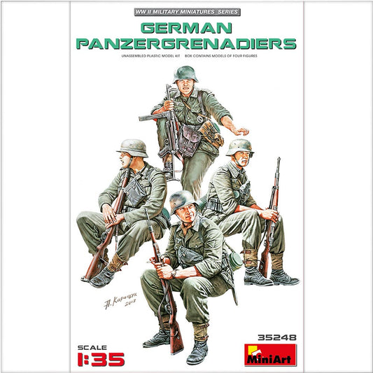 Miniart German Panzergrenadiers WWII Figures 1:35 Plastic Model Kit 35248