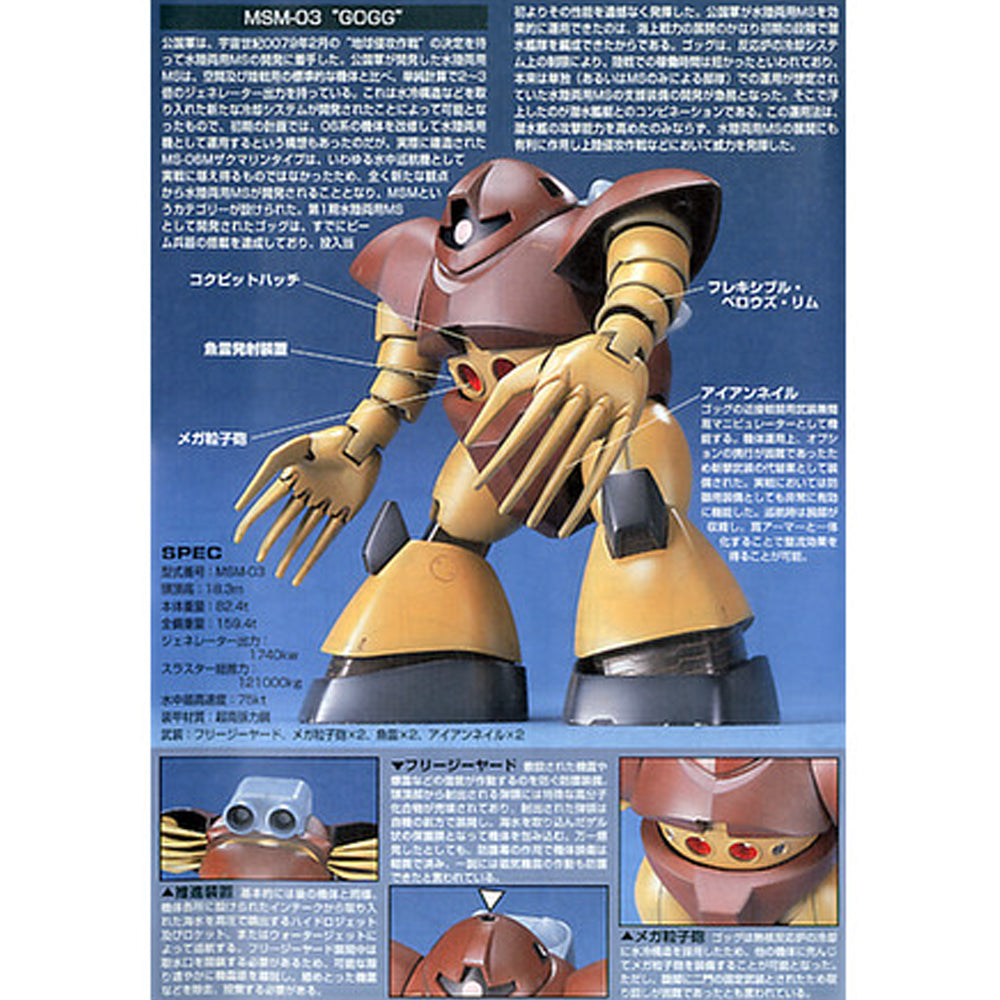 Bandai HG UC MSM-03 GOGG Gunpla Kit 56831