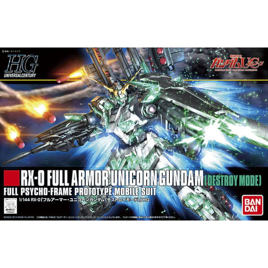 Bandai HG UC RX-0 Full Armour Unicorn Gundam (Destroy Mode) Gunpla Kit MK58005