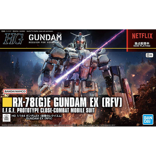 Bandai HG RFV RX-78(G)E Gundam EX Requiem for Vengeance Gunpla Kit 66701
